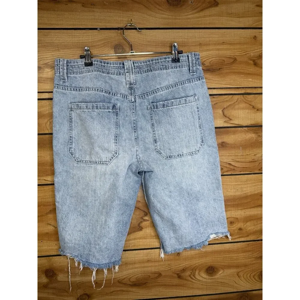 We the Free People Caroline Cutoff Destroyed Bermuda Shorts Women's Size 29